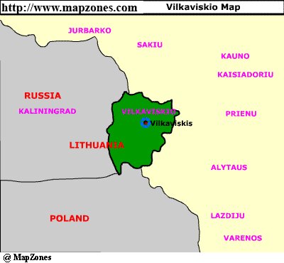 Map of Vilkaviskio