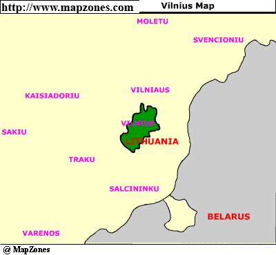 Map of Vilnius