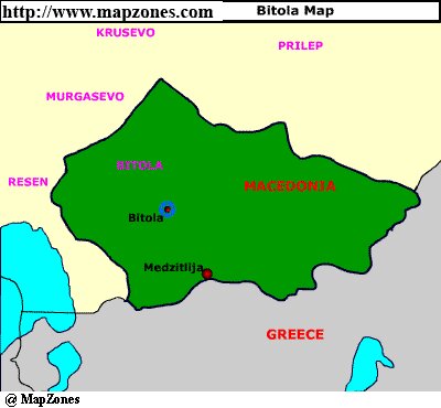 Map of Bitola