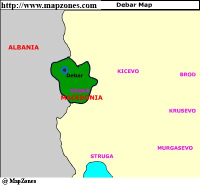 Map of Debar