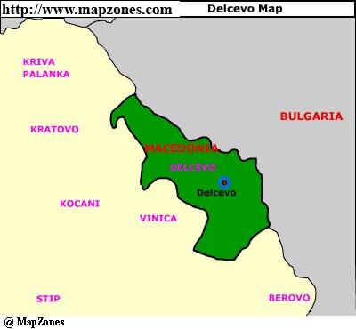 Map of Delcevo