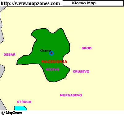 Map of Kicevo
