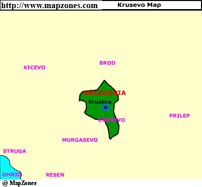 Map of Krusevo