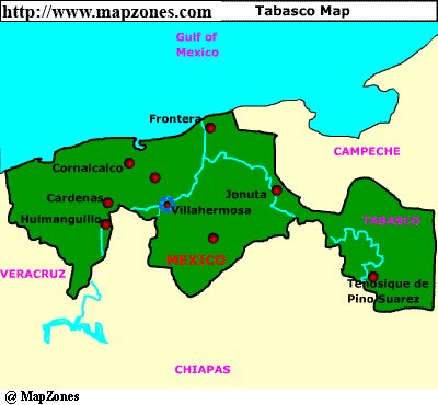 Map of Tabasco