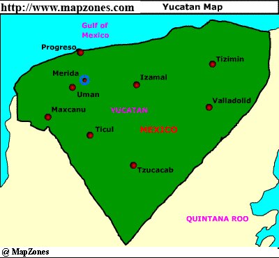 Map of Yucatan