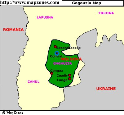 Map of Gagauzia