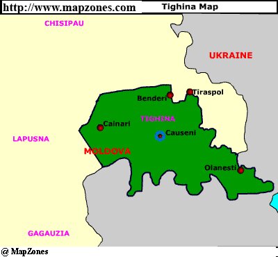 Map of Tighina