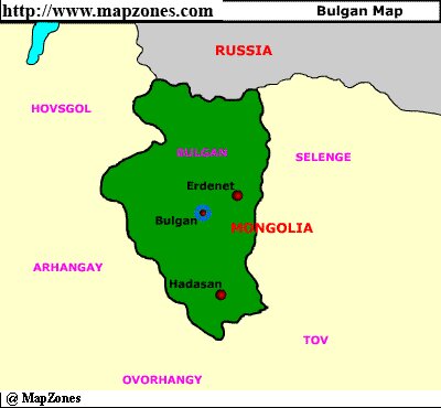 Map of Bulgan