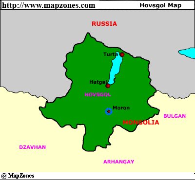Map of Hovsgol