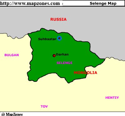 Map of Selenge