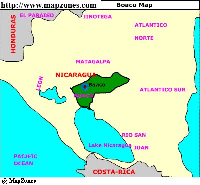 Map of Boaco