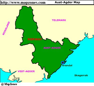 Map of Aust_agder