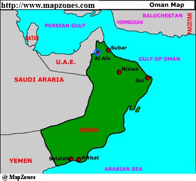 Map of Oman