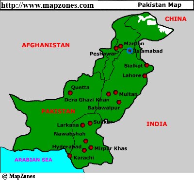 Map of Pakistan