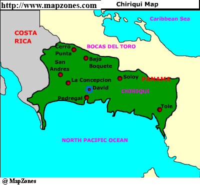 Map of Chiriqui
