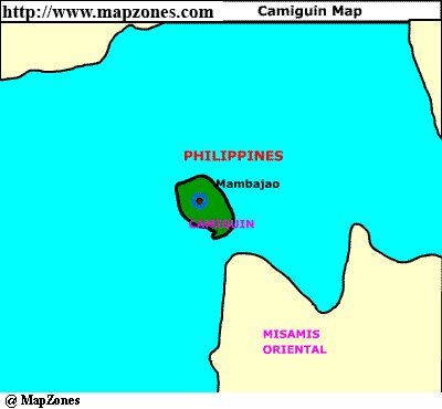 Map of Camiguin