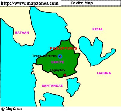 Map of Cavite