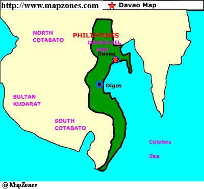 Map of Davao