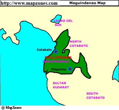 Map of Maguindanao