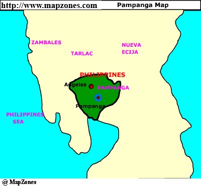 Map of Pampanga