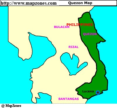 Map of Quezon