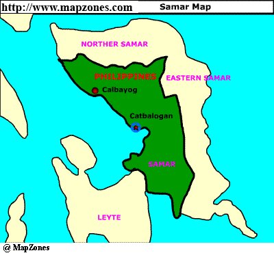 Map of Samar