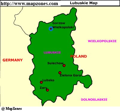 Map of Lubuskie