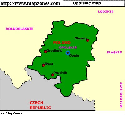 Map of Opolskie