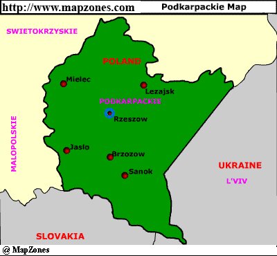 Map of Podkarpackie