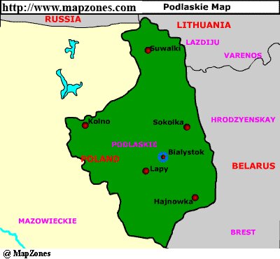 Map of Podlaskie