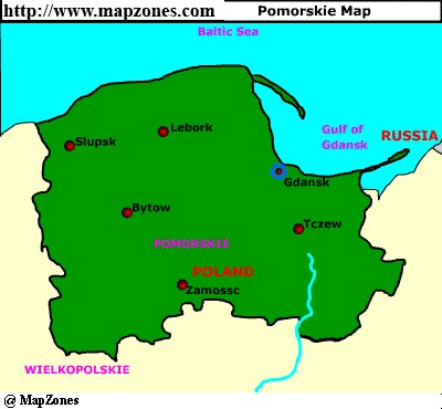 Map of Pomorskie
