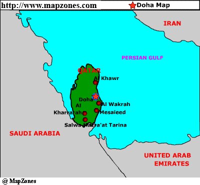 Map of Doha