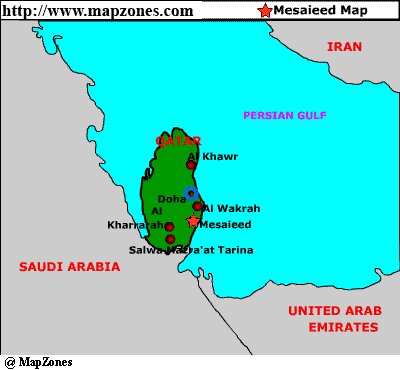 Map of Mesaieed