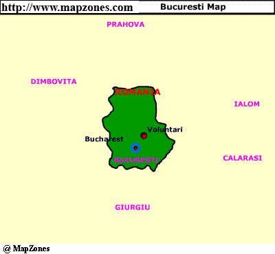 Map of Bucuresti