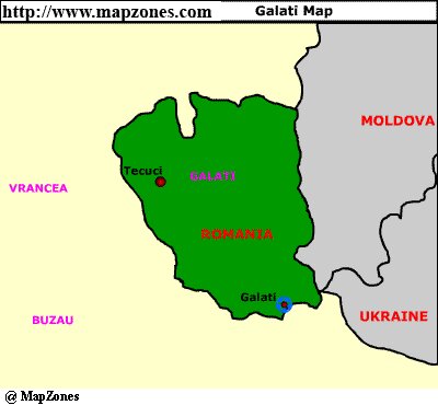 Map of Galati