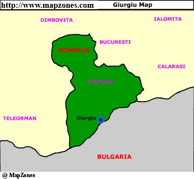 Map of Giurgiu