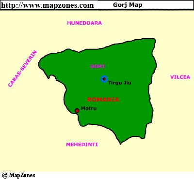 Map of Gorj