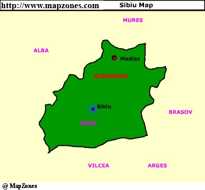 Map of Sibiu