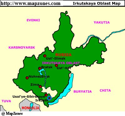 Map of Irkutskaya_oblast