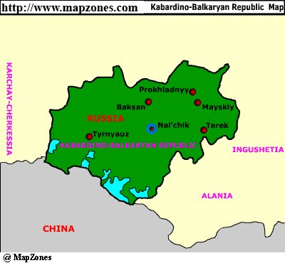 Map of Kabardino_balkaryan_republi