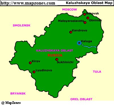 Map of Kaluzhskaya_oblast