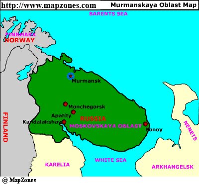 Map of Murmanskaya_oblast