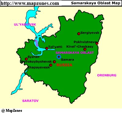 Map of Samarskaya_oblast
