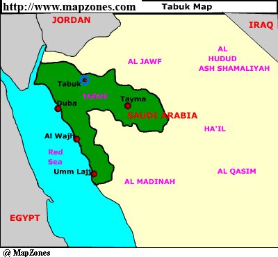 Map of Tabuk