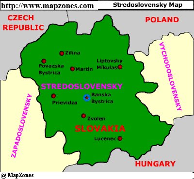 Map of Stredoslovensky
