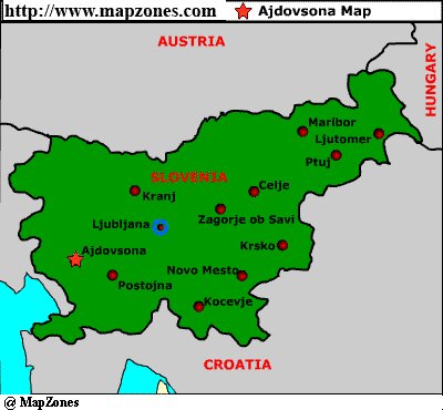 Map of Ajdovsona