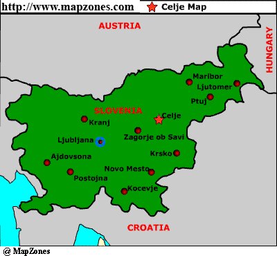 Map of Celje