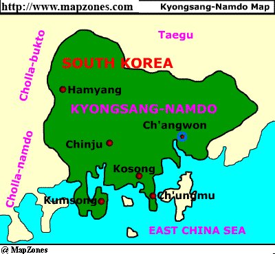 Map of Kyongsang_namdo