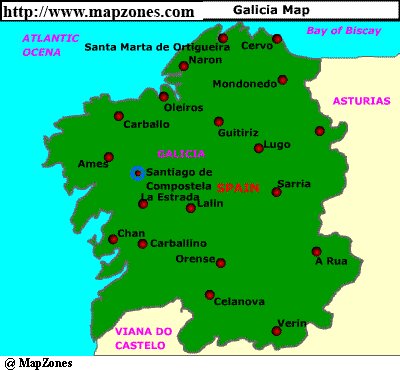 Map of Galicia