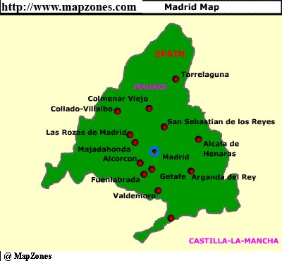Map of Madrid